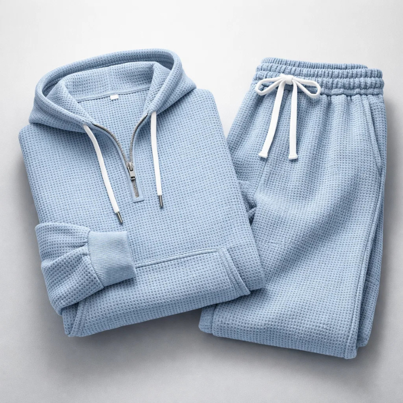 WAFFLE KNIT SET FOR MEN