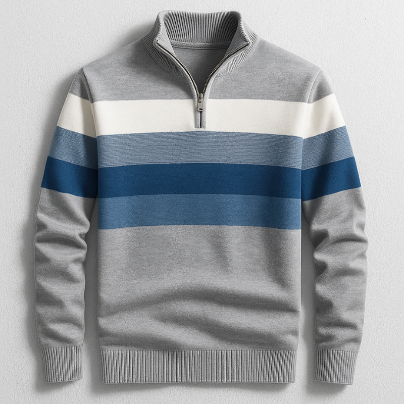 HARRISON OF CALIFORNIA | PULLOVER WITH ZIP FOR MEN