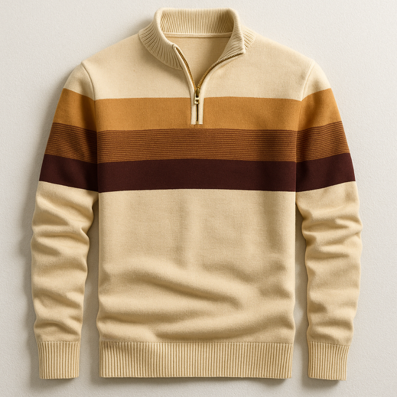 HARRISON OF CALIFORNIA | PULLOVER WITH ZIP FOR MEN