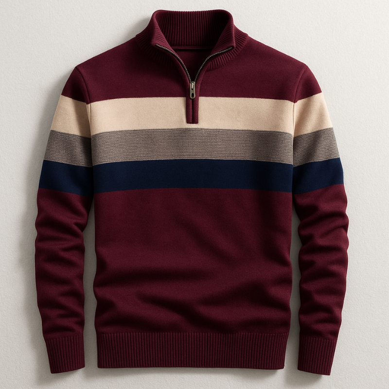 HARRISON OF CALIFORNIA | PULLOVER WITH ZIP FOR MEN