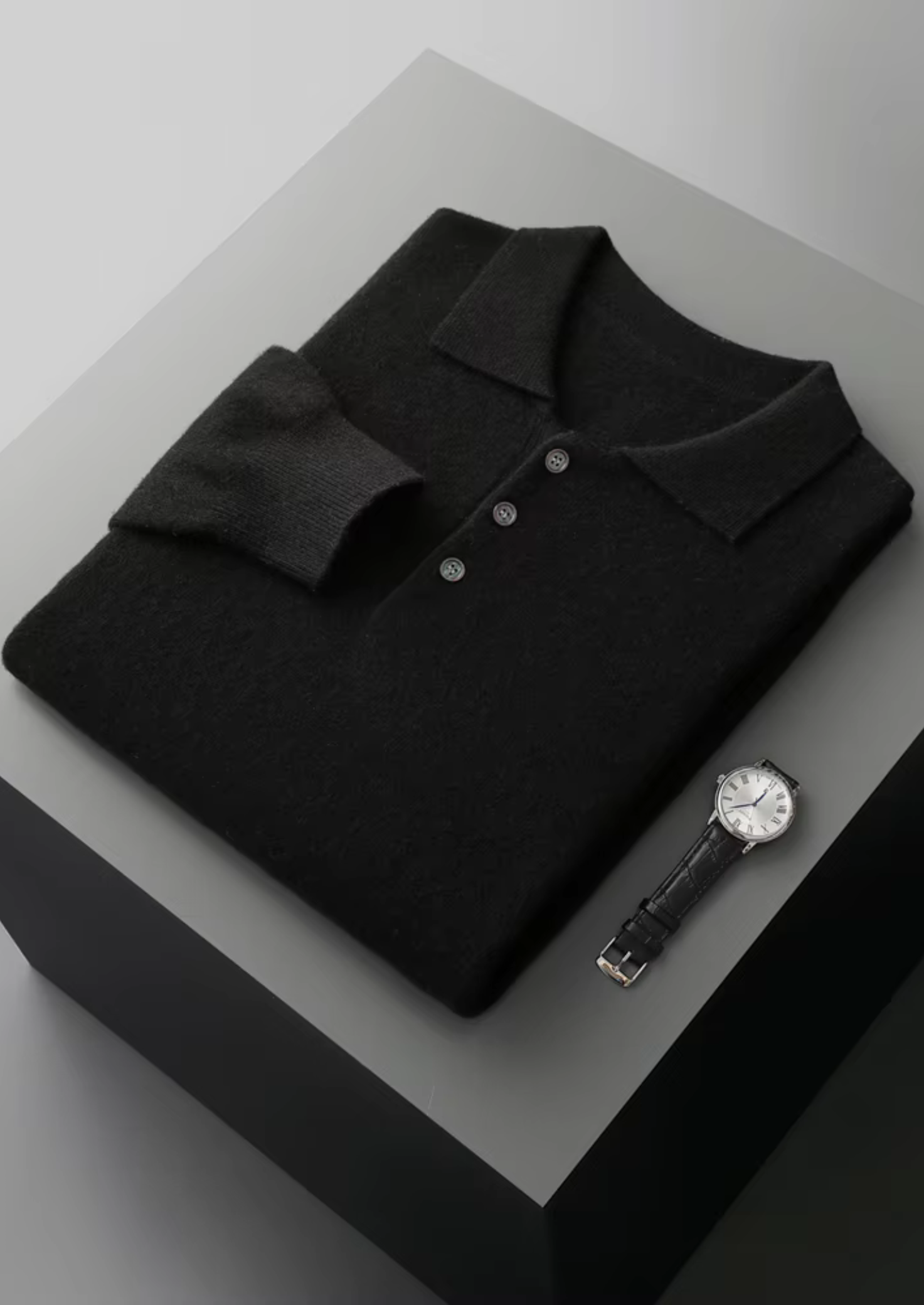 HARRISON OF CALIFORNIA | CLASSIC LONG-SLEEVE POLO SHIRT FOR MEN