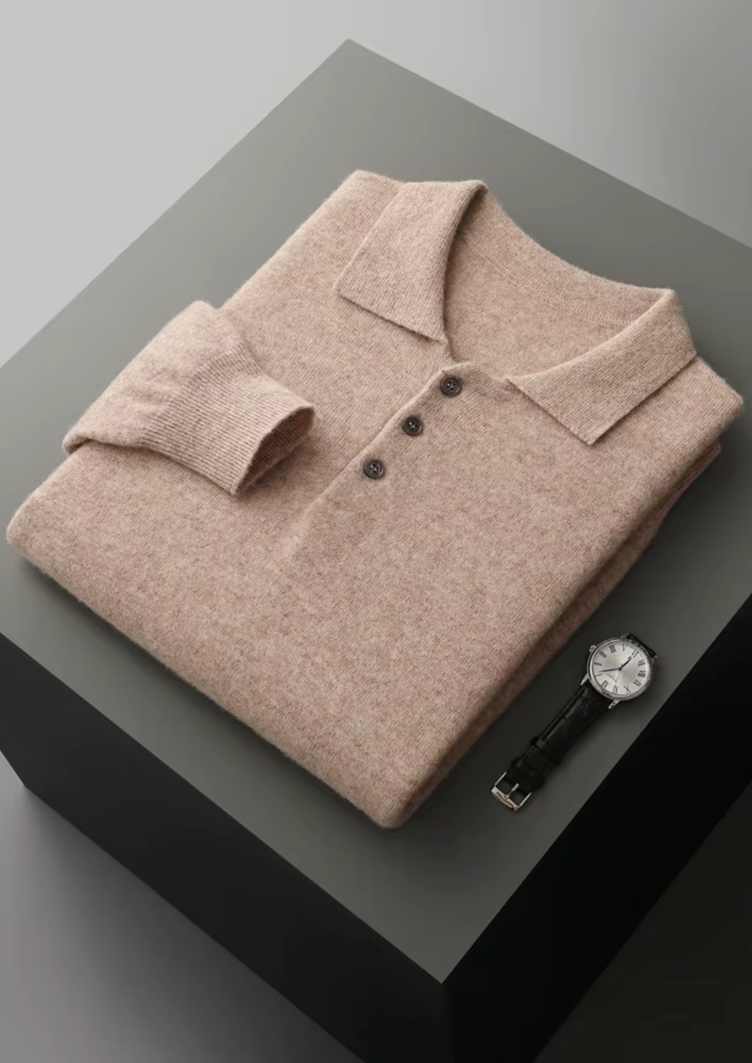 HARRISON OF CALIFORNIA | CLASSIC LONG-SLEEVE POLO SHIRT FOR MEN