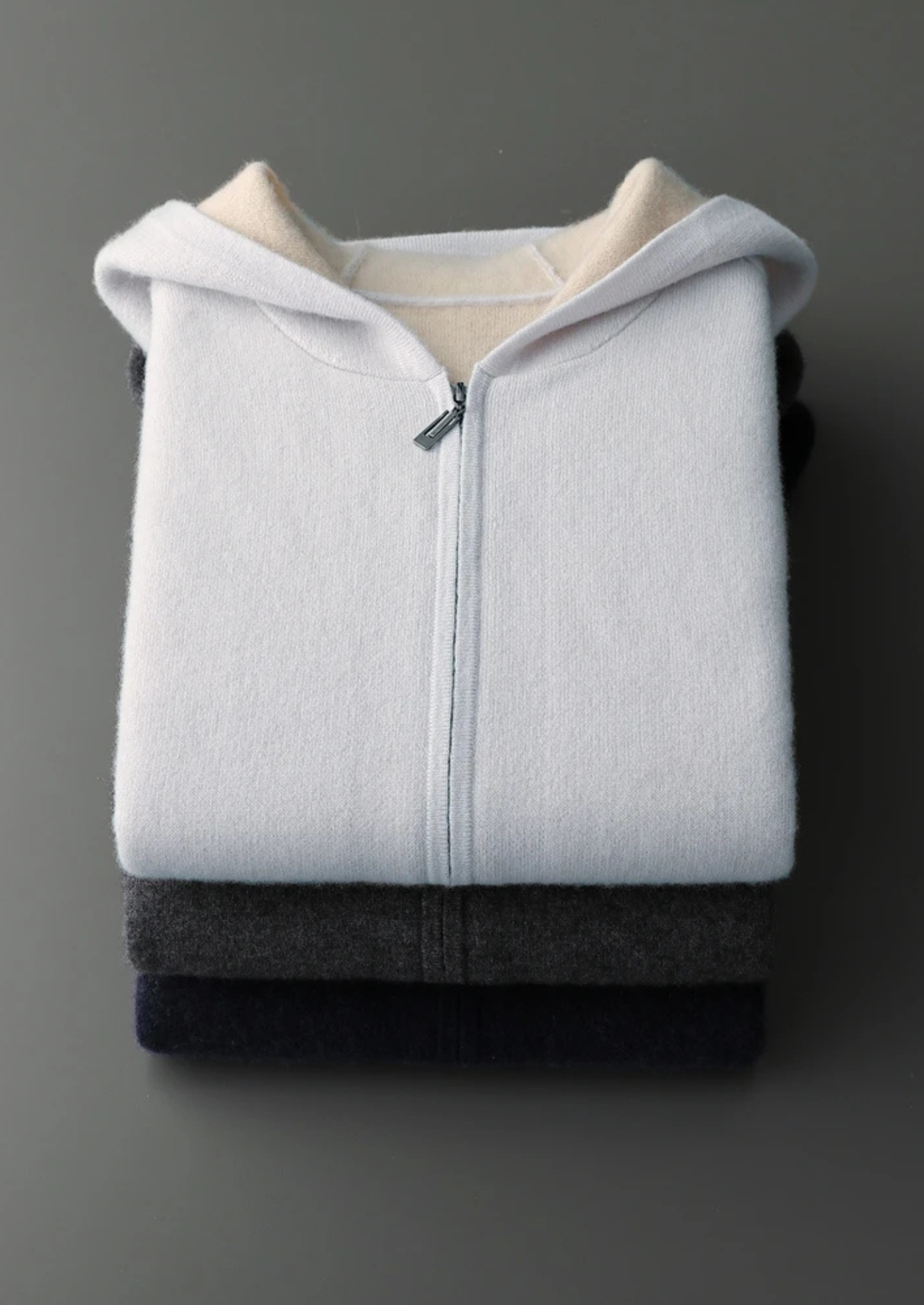 HARRISON OF CALIFORNIA | PREMIUM TWO-TONE ZIPPER HOODIE FOR MEN