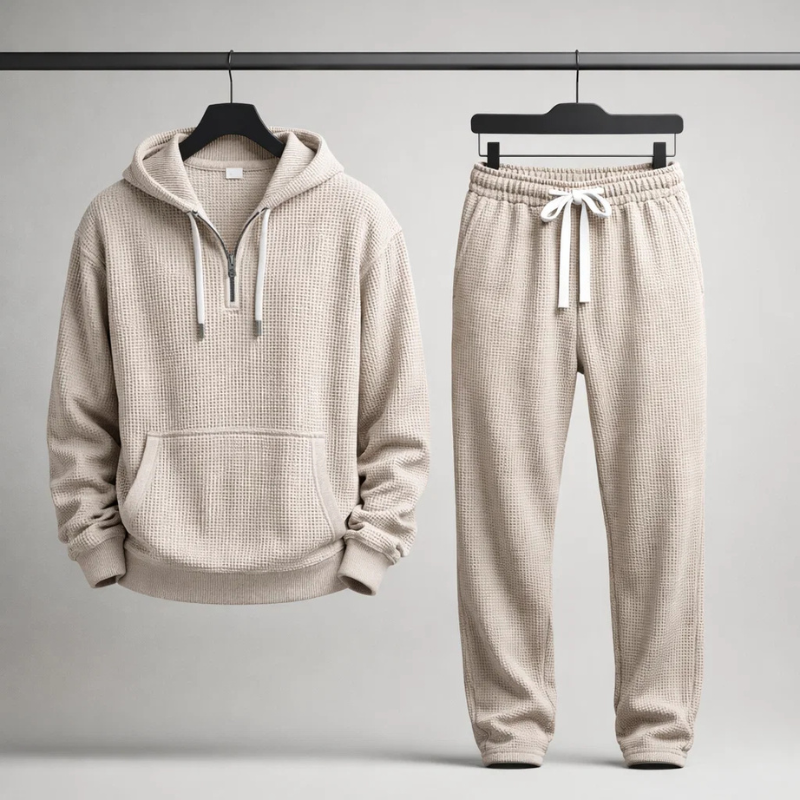 WAFFLE KNIT SET FOR MEN