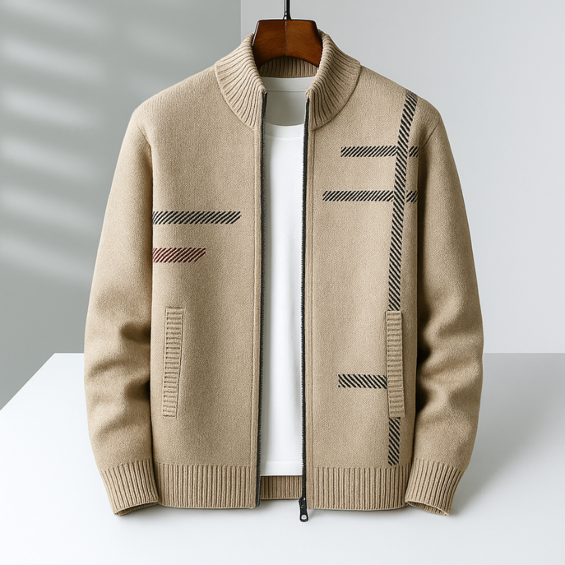 ZIP-UP KNIT JACKET FOR MEN