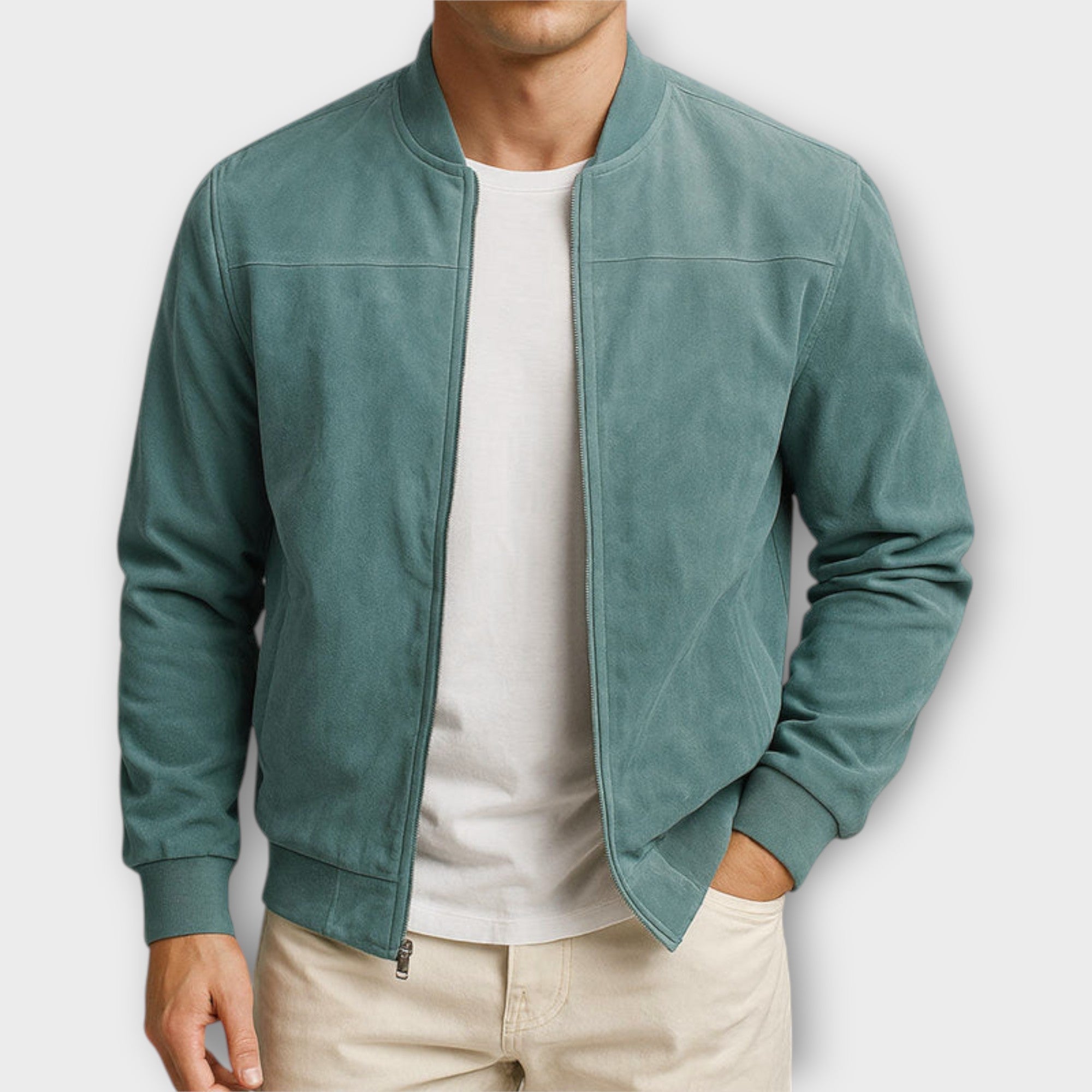 HARRISON OF CALIFORNIA | MENS SUEDE BOMBER JACKET