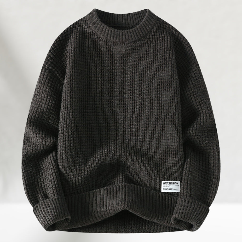 HONEYCOMB KNIT CREW NECK SWEATER FOR MEN (VIP)