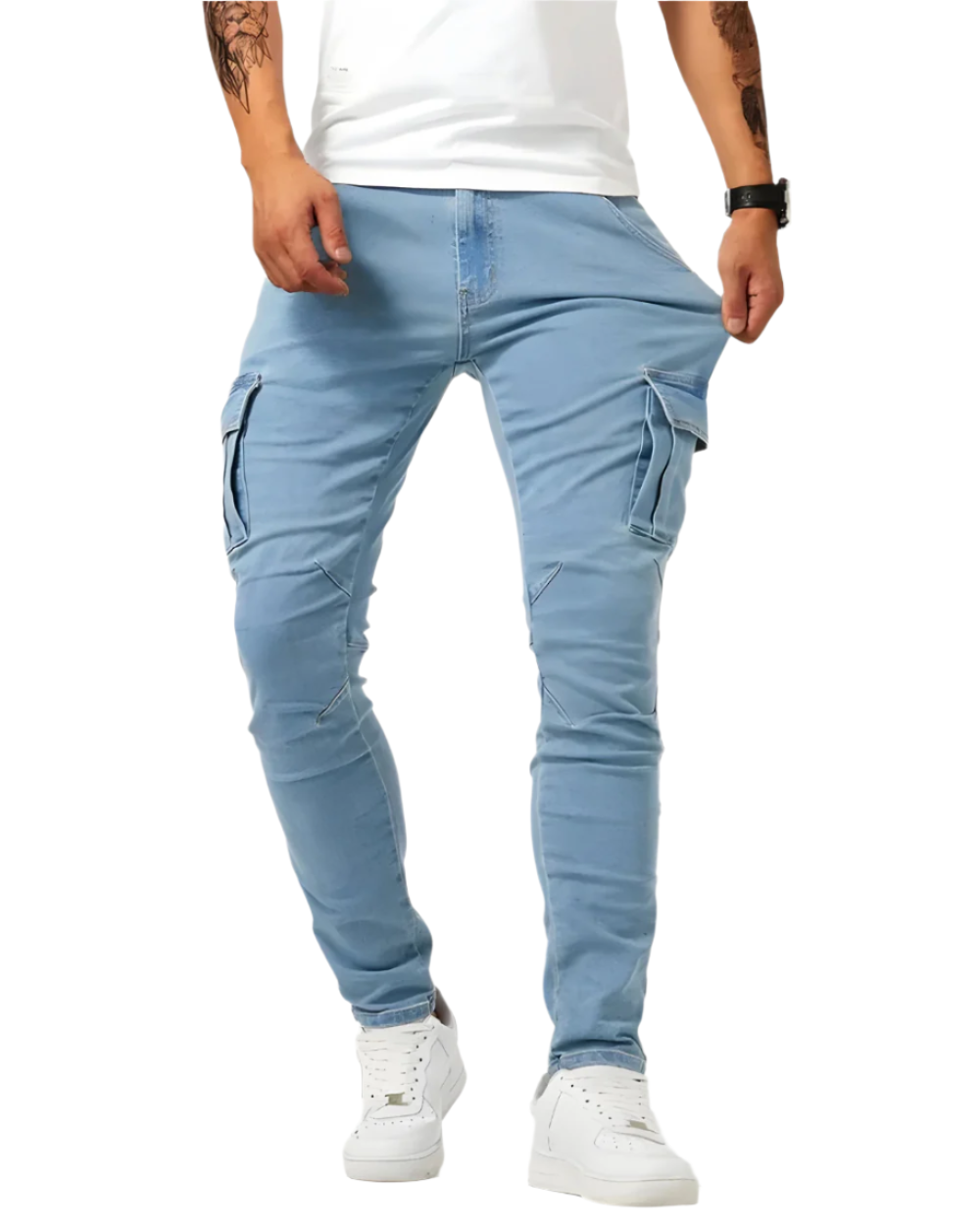 STRETCH CARGO PANTS FOR MEN