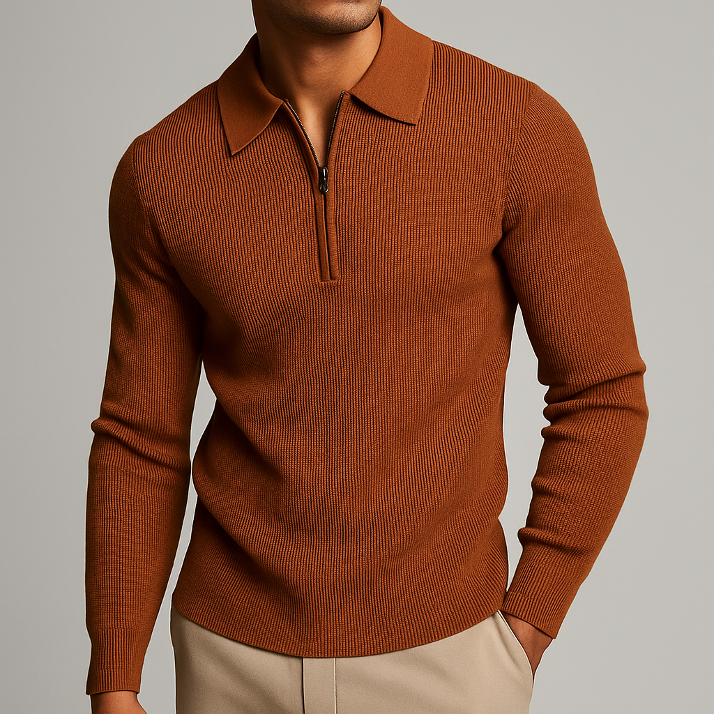 HARRISON OF CALIFORNIA | CLASSIC WAFFLE KNIT SWEATSHIRT FOR MEN