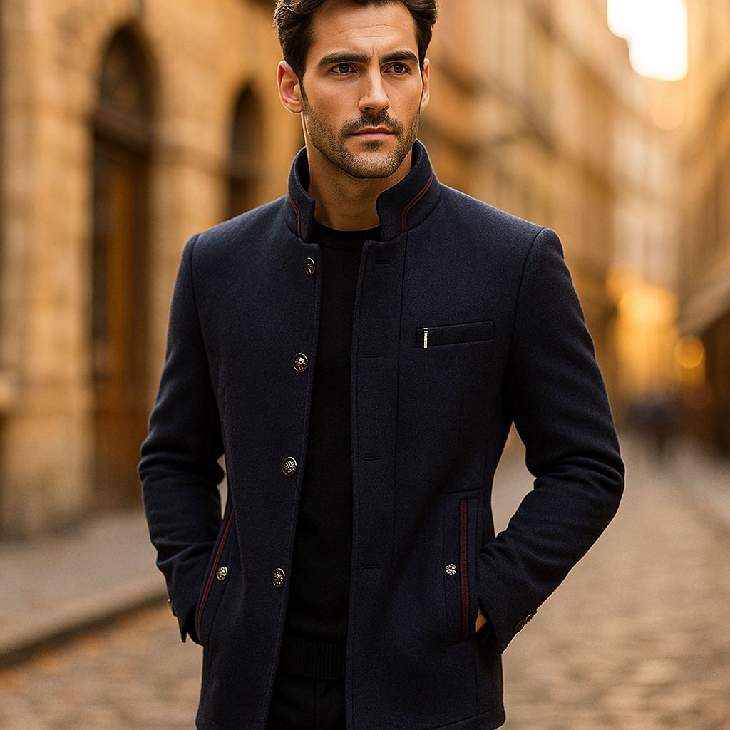 WOOL BLEND COAT FOR MEN