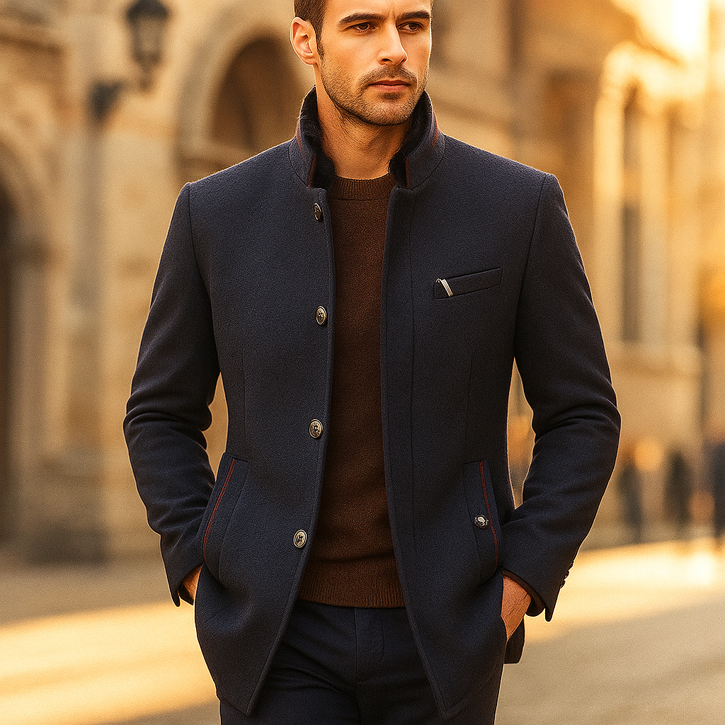 WOOL BLEND COAT FOR MEN