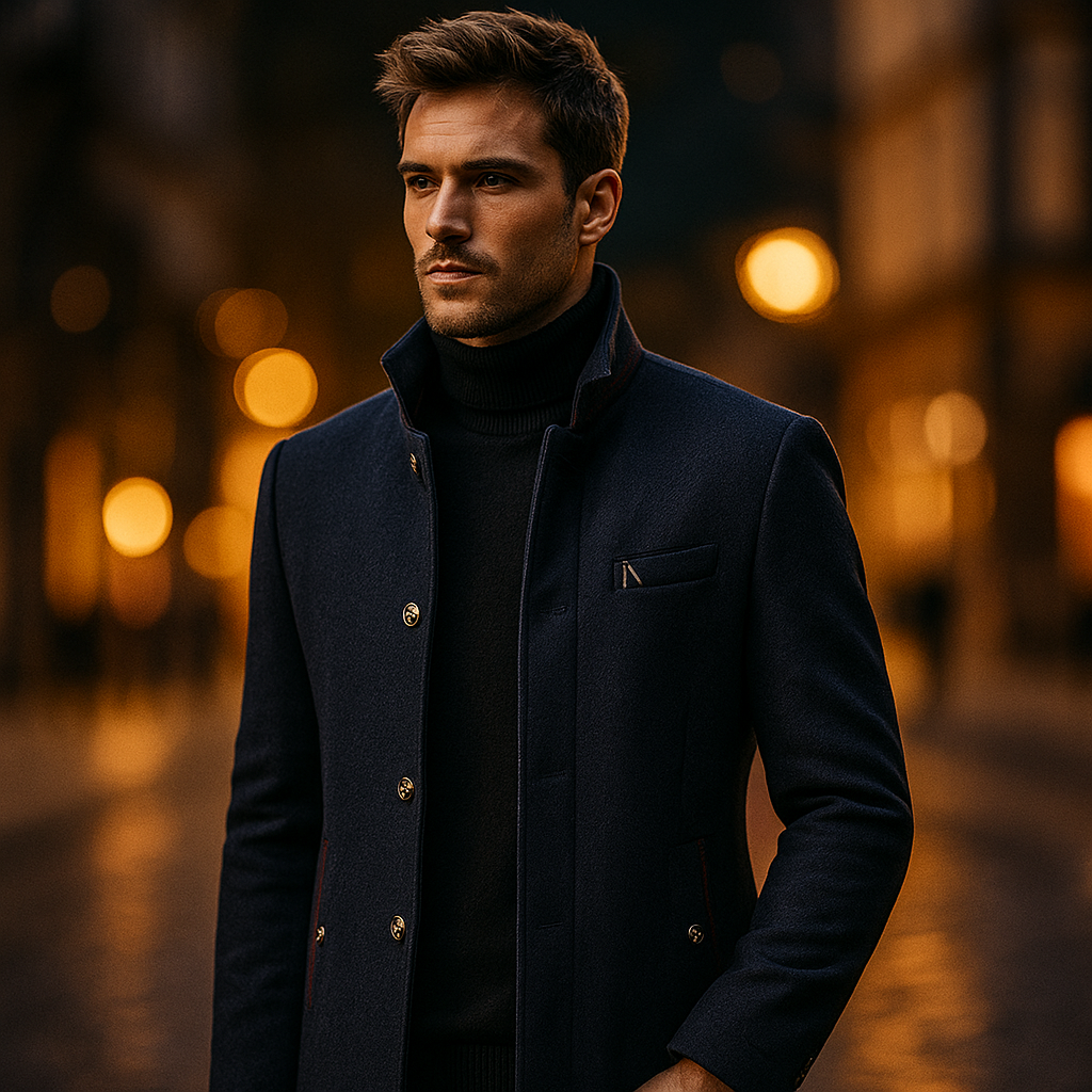 WOOL BLEND COAT FOR MEN