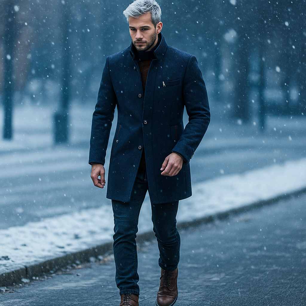 WOOL BLEND COAT FOR MEN
