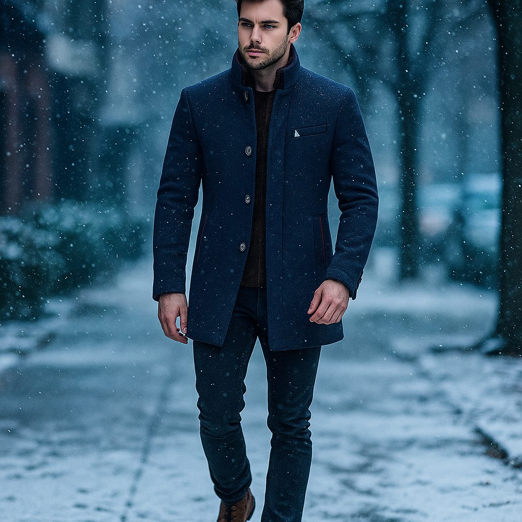 WOOL BLEND COAT FOR MEN
