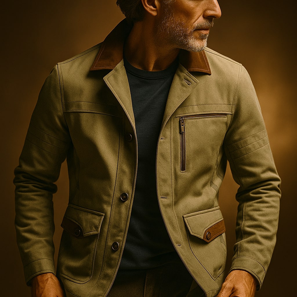 TWILL FIELD JACKET FOR MEN