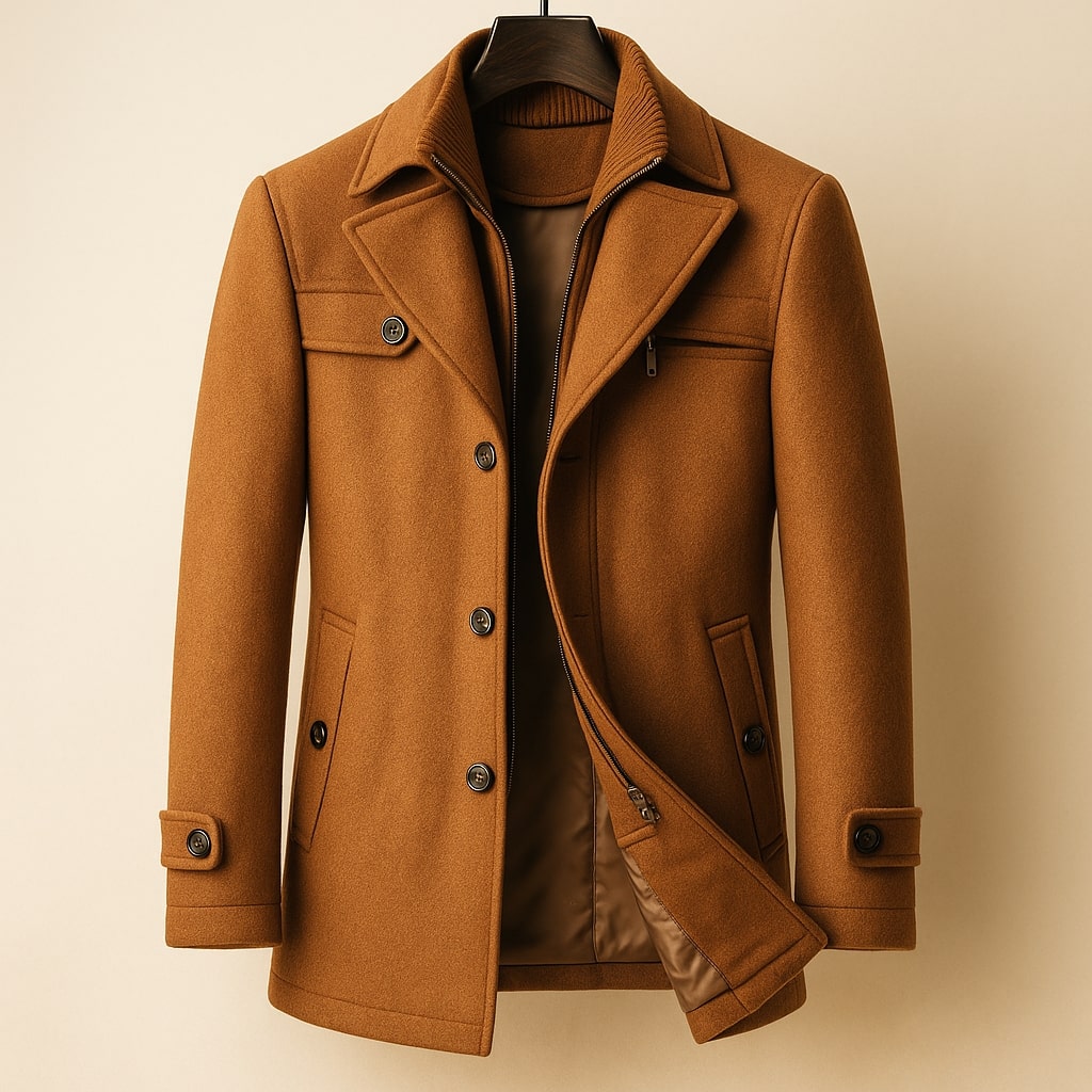 LONG WOOL COAT FOR MEN
