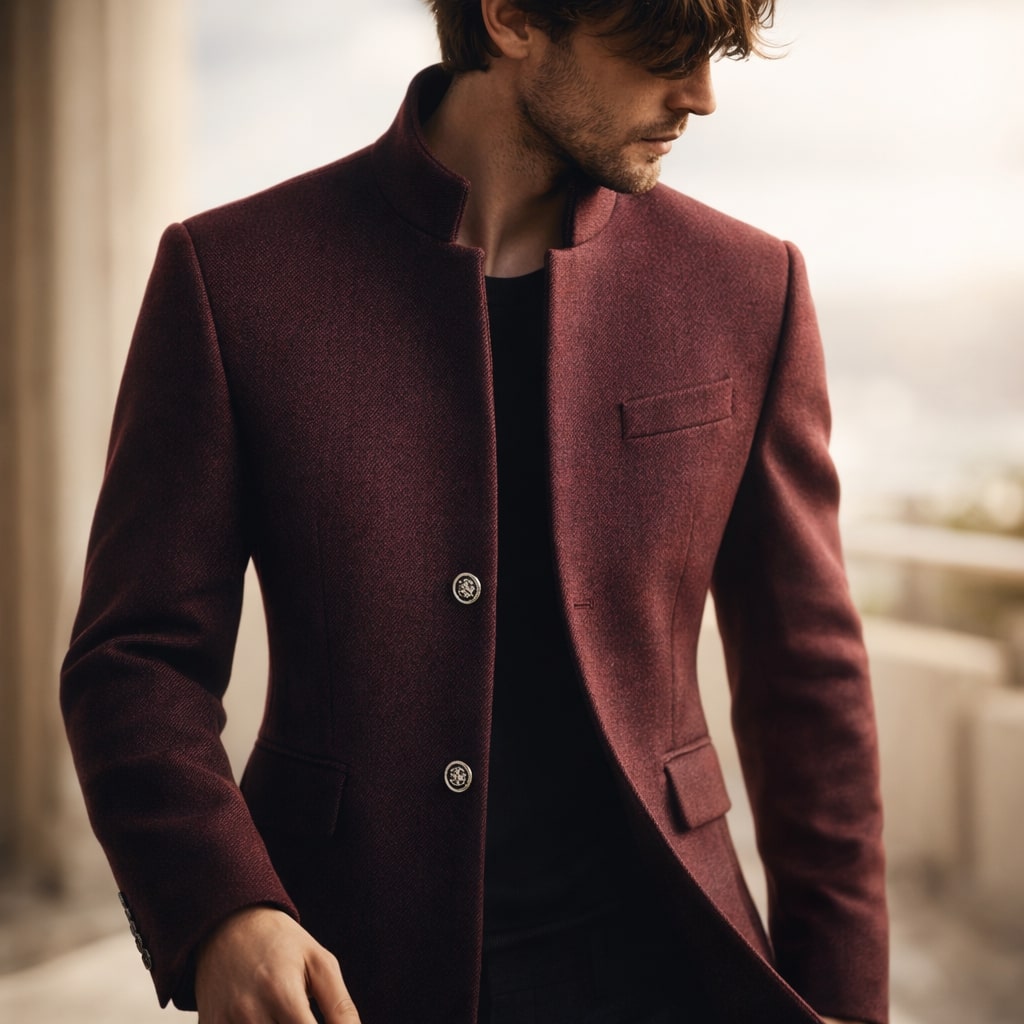 HARRISON OF CALIFORNIA | HIGH COLLAR COAT FOR MEN