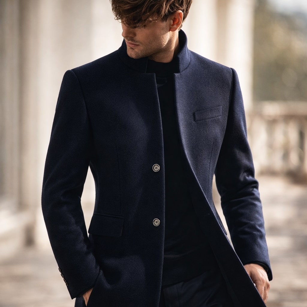 HARRISON OF CALIFORNIA | HIGH COLLAR COAT FOR MEN
