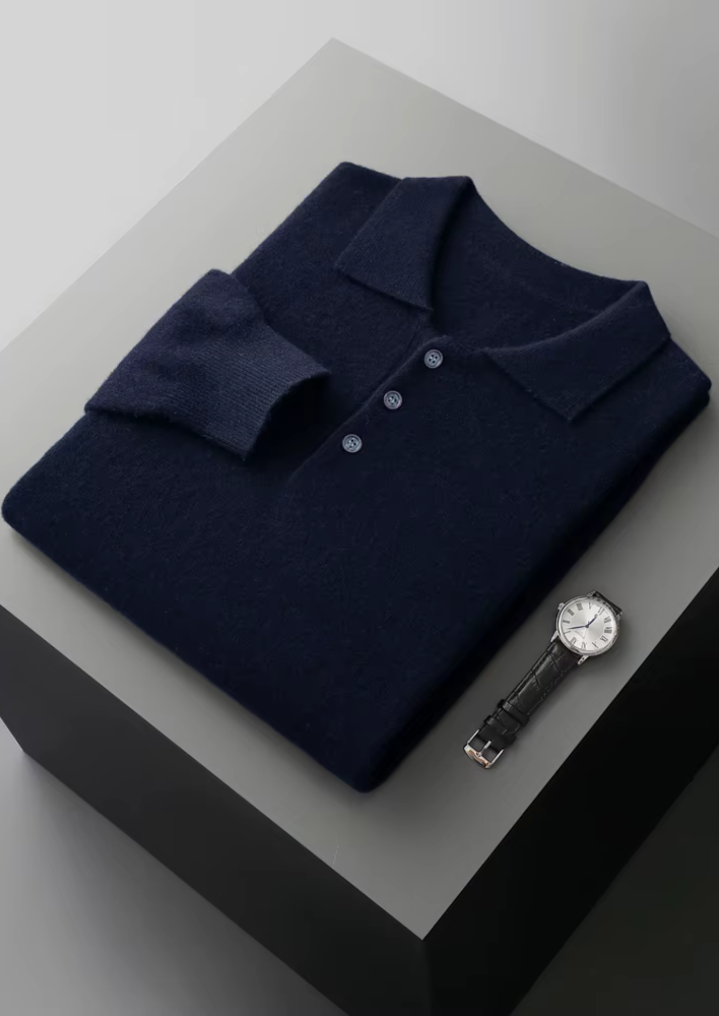 HARRISON OF CALIFORNIA | CLASSIC LONG-SLEEVE POLO SHIRT FOR MEN