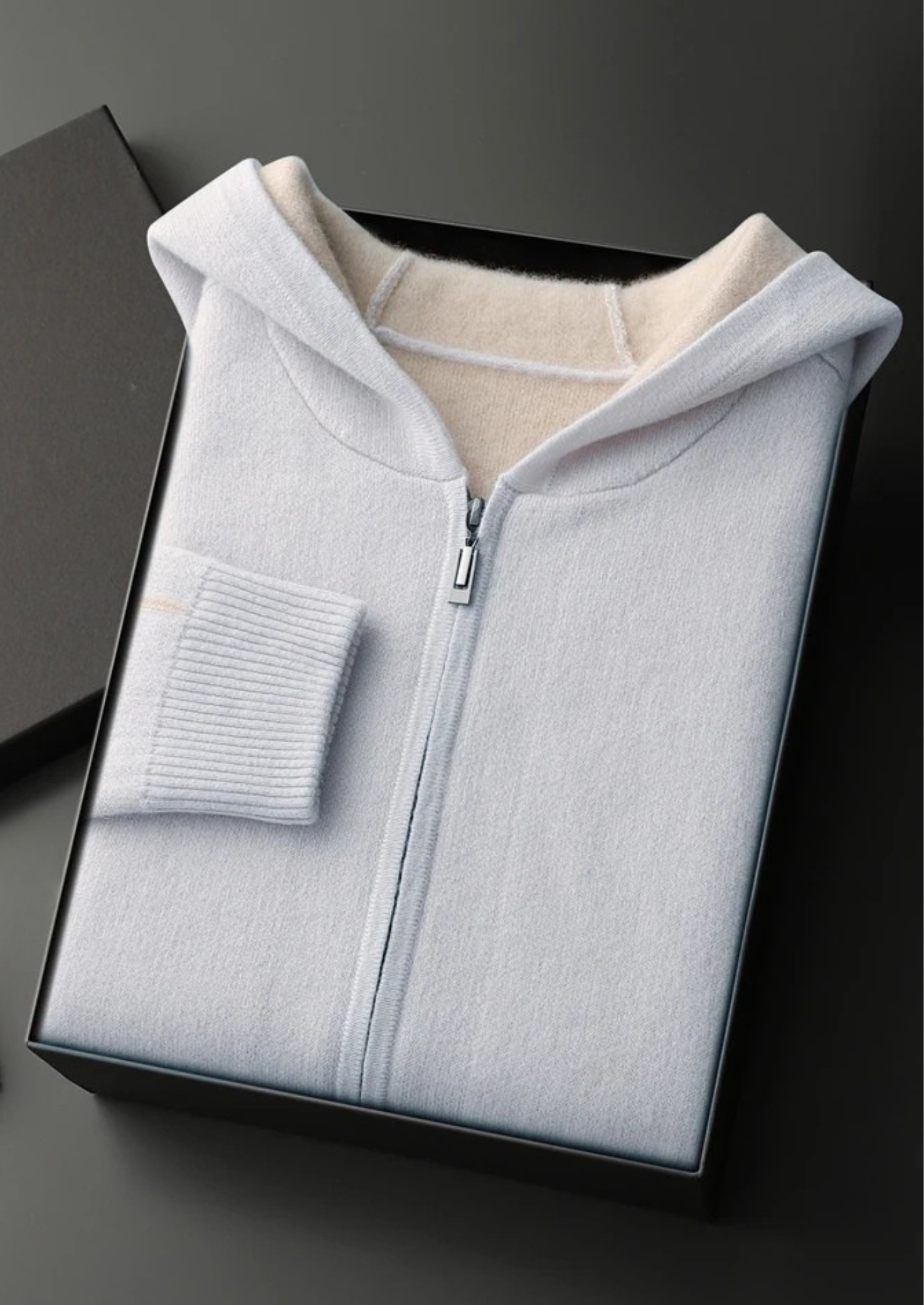 HARRISON OF CALIFORNIA | PREMIUM TWO-TONE ZIPPER HOODIE FOR MEN