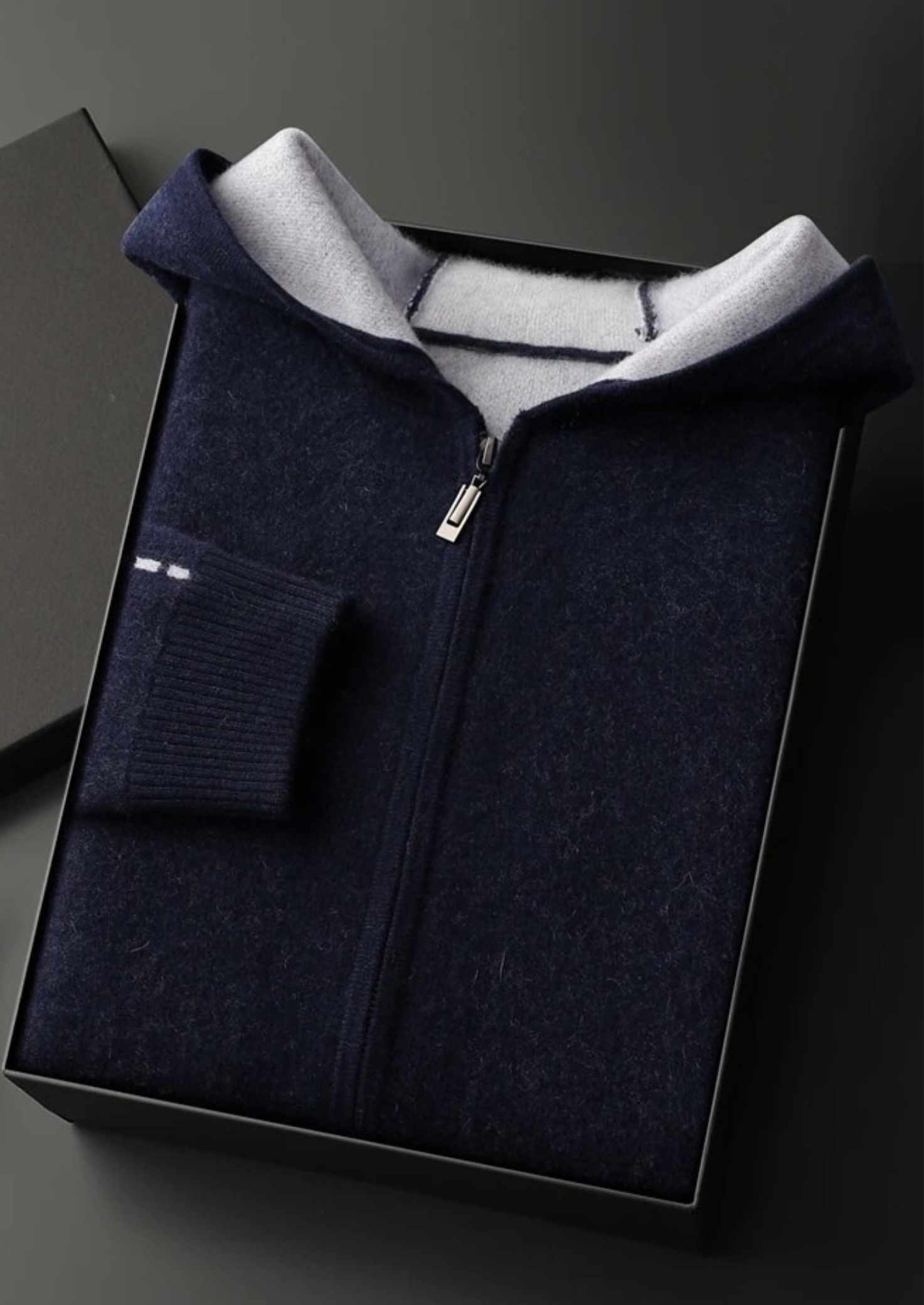 HARRISON OF CALIFORNIA | PREMIUM TWO-TONE ZIPPER HOODIE FOR MEN
