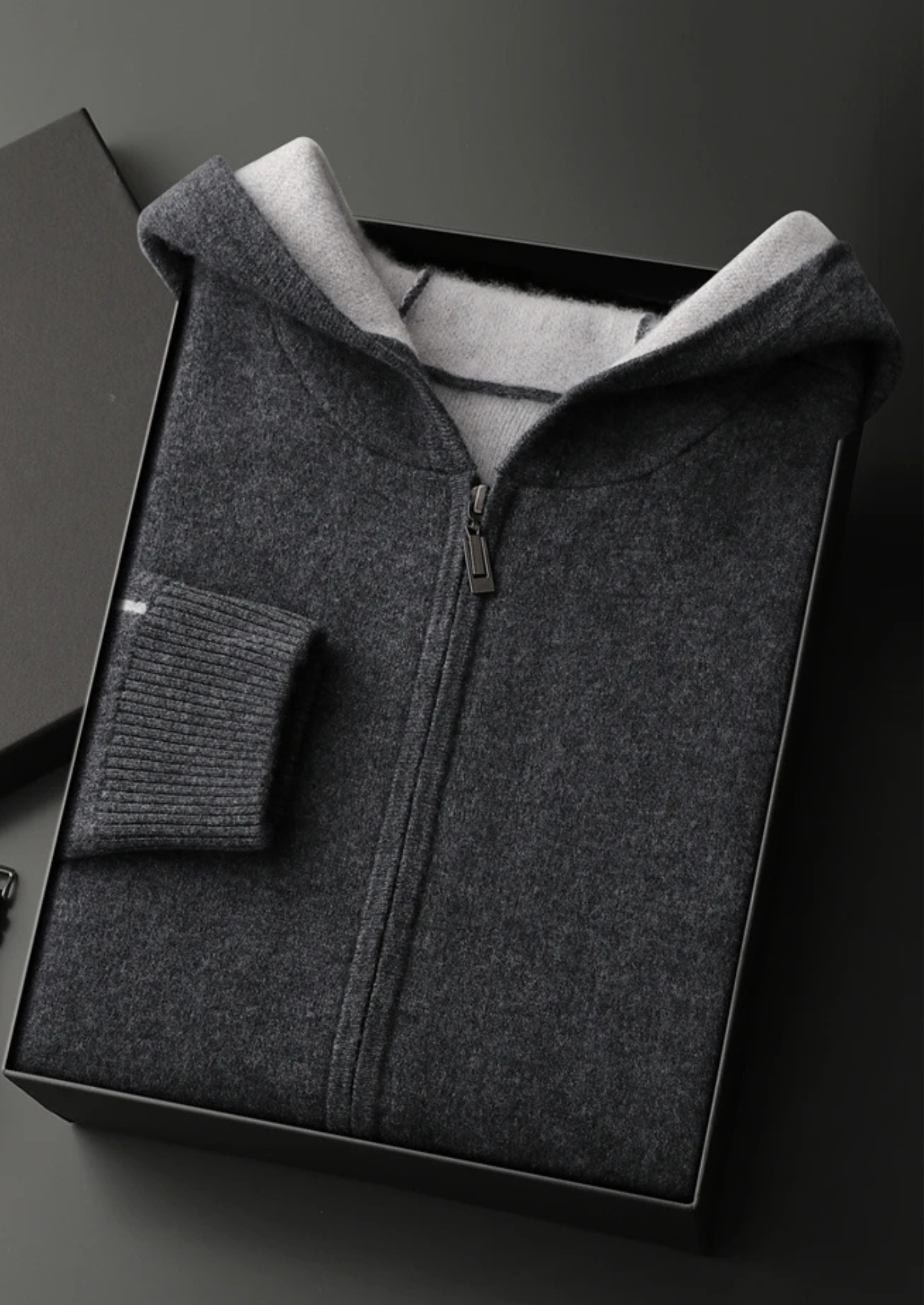 HARRISON OF CALIFORNIA | PREMIUM TWO-TONE ZIPPER HOODIE FOR MEN