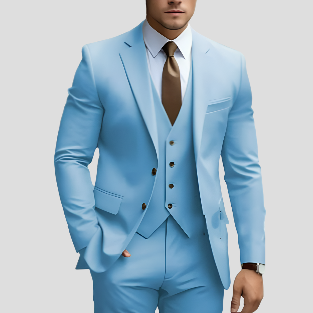 SLIM FIT THREE-PIECE SUIT FOR MEN