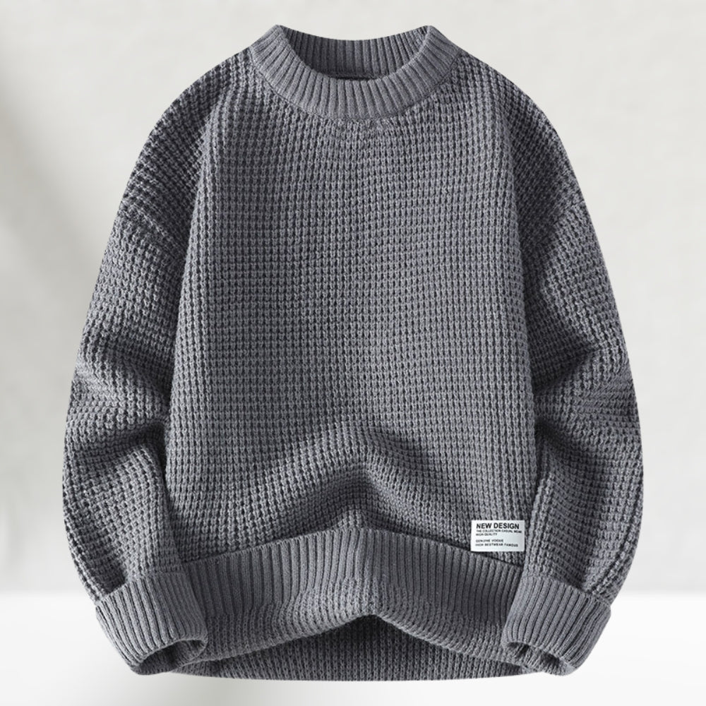 HONEYCOMB KNIT CREW NECK SWEATER FOR MEN (VIP)