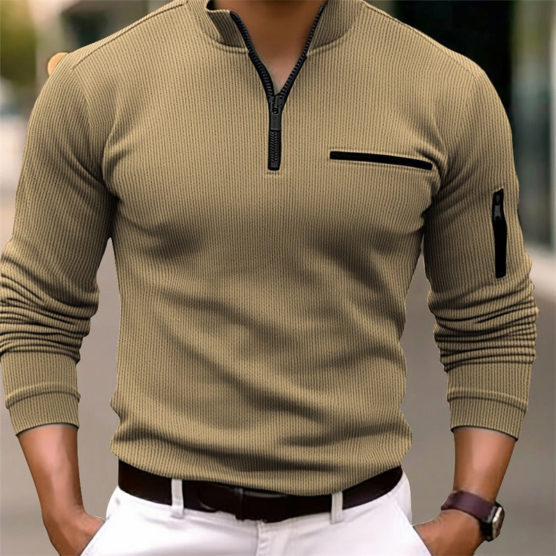 HARRISON OF CALIFORNIA | LONG SLEEVE SHIRT WITH ZIP