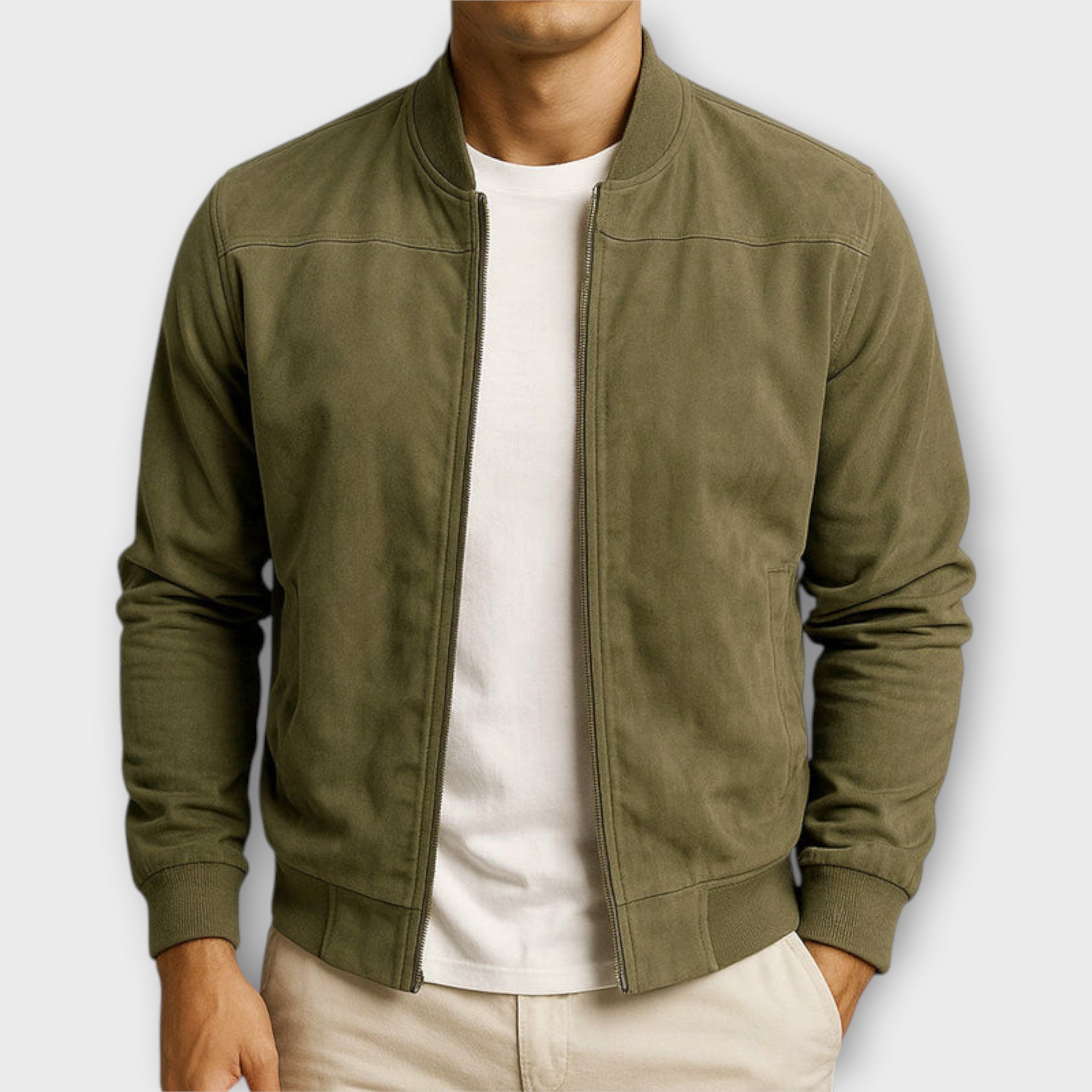 HARRISON OF CALIFORNIA | MENS SUEDE BOMBER JACKET
