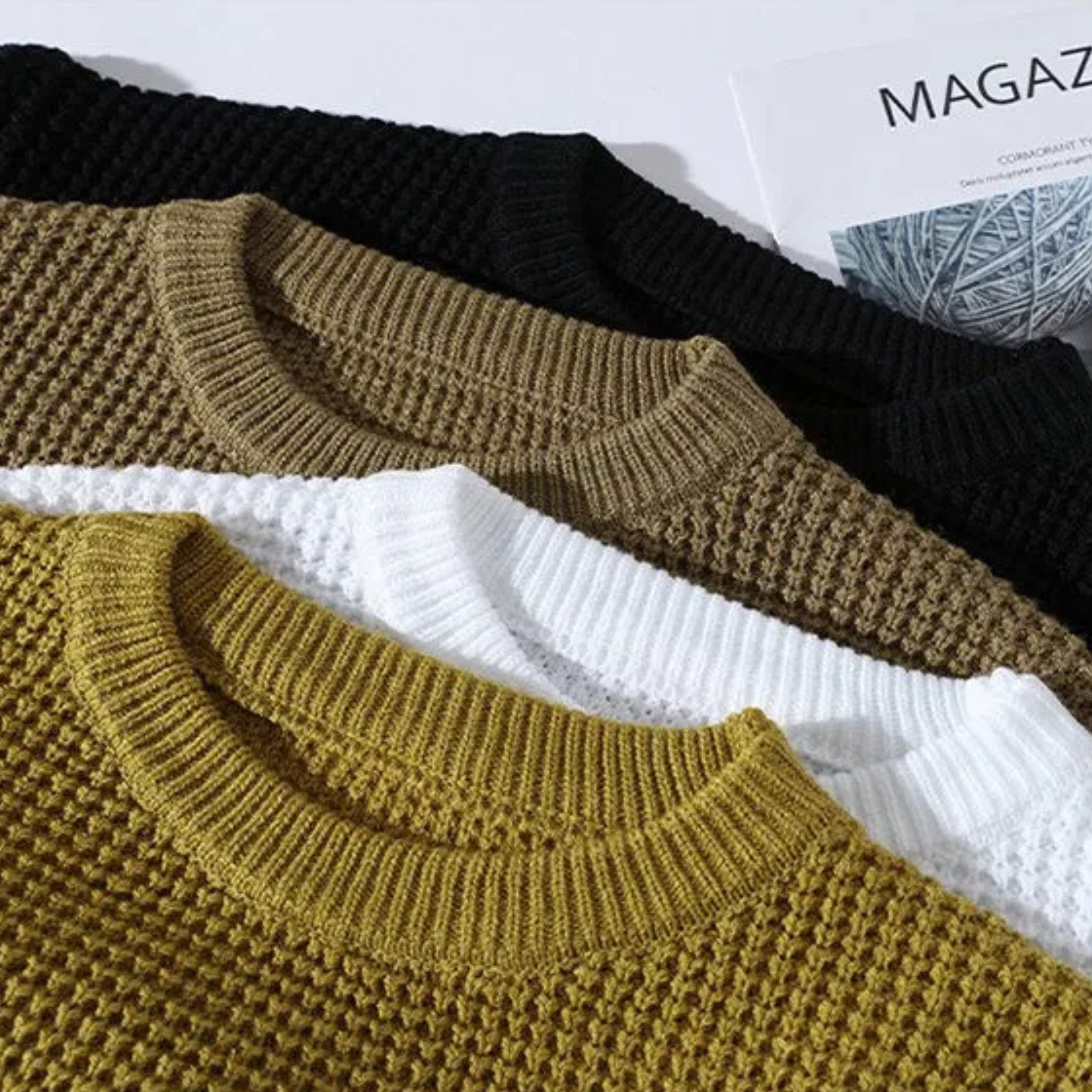 TEXTURED KNIT SWEATER FOR MEN