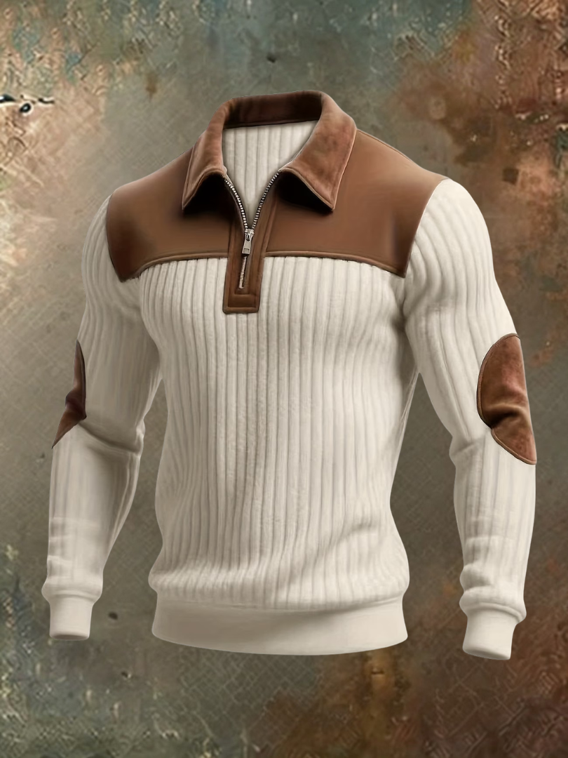 RIBBED KNIT SWEATER FOR MEN