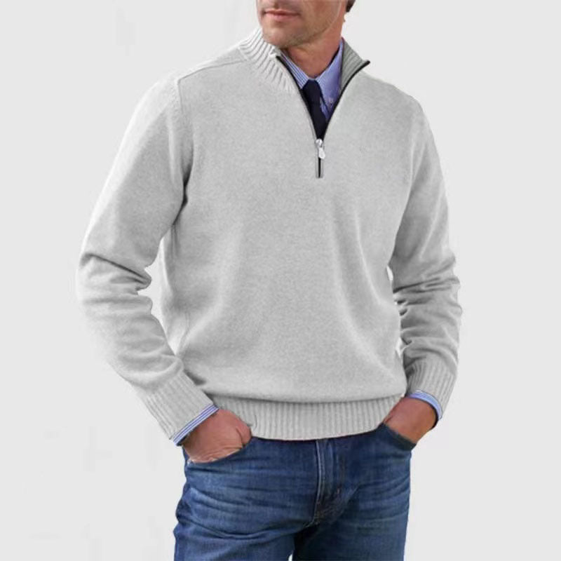 HARRISON OF CALIFORNIA | ELEGANT MEN'S HALF-ZIP SWEATER