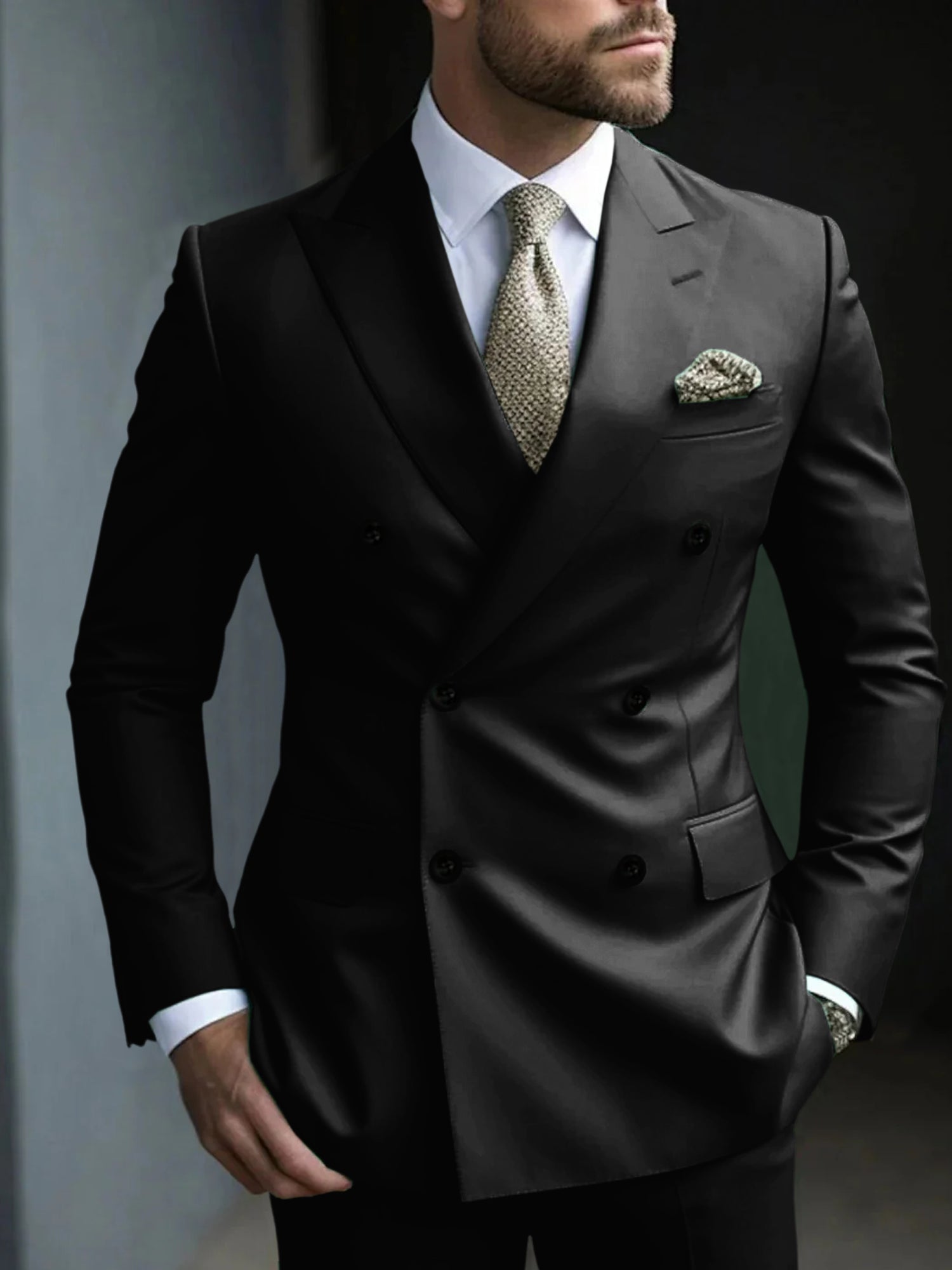 DOUBLE BREASTED SUIT FOR MEN