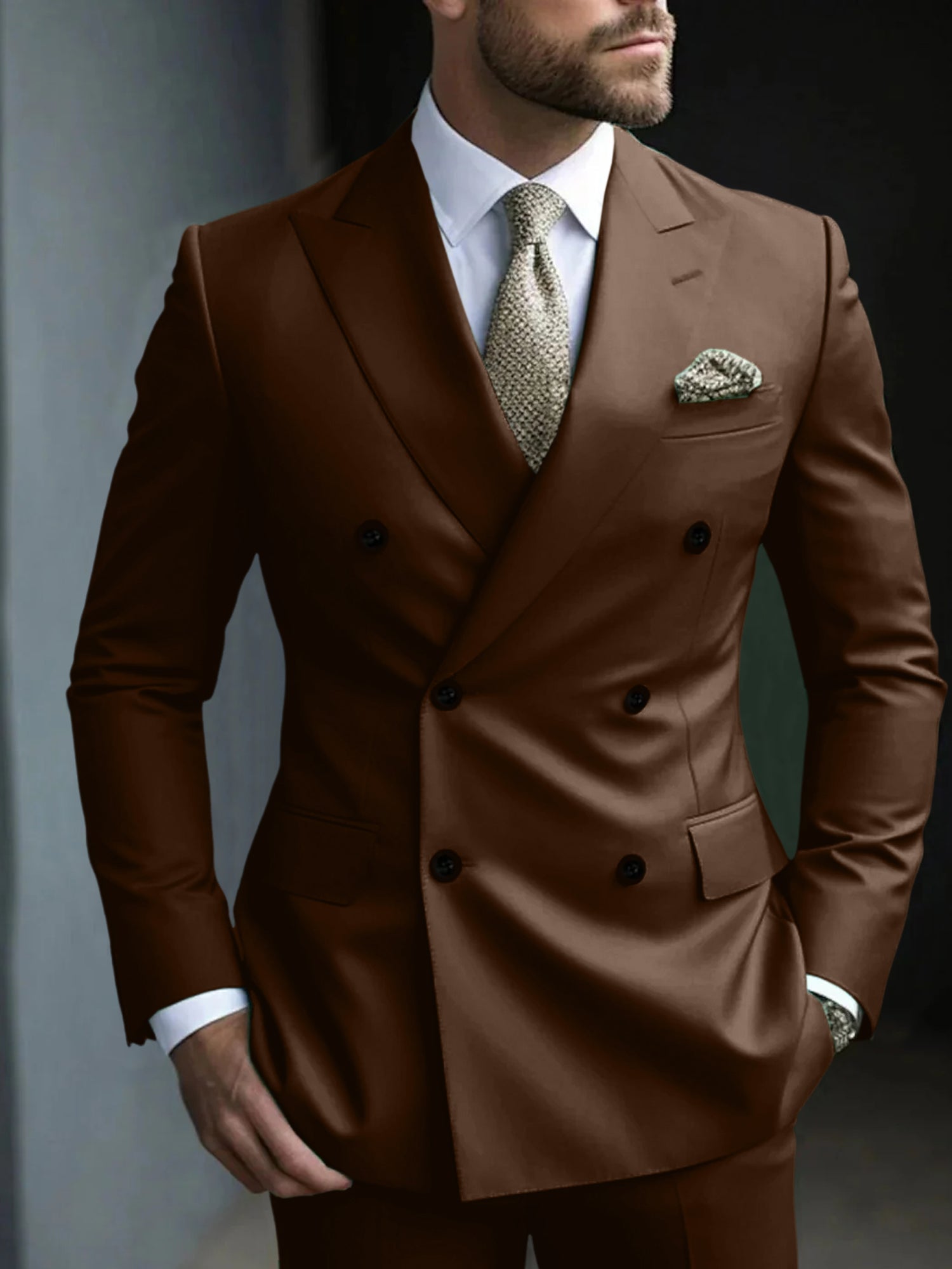 DOUBLE BREASTED SUIT FOR MEN