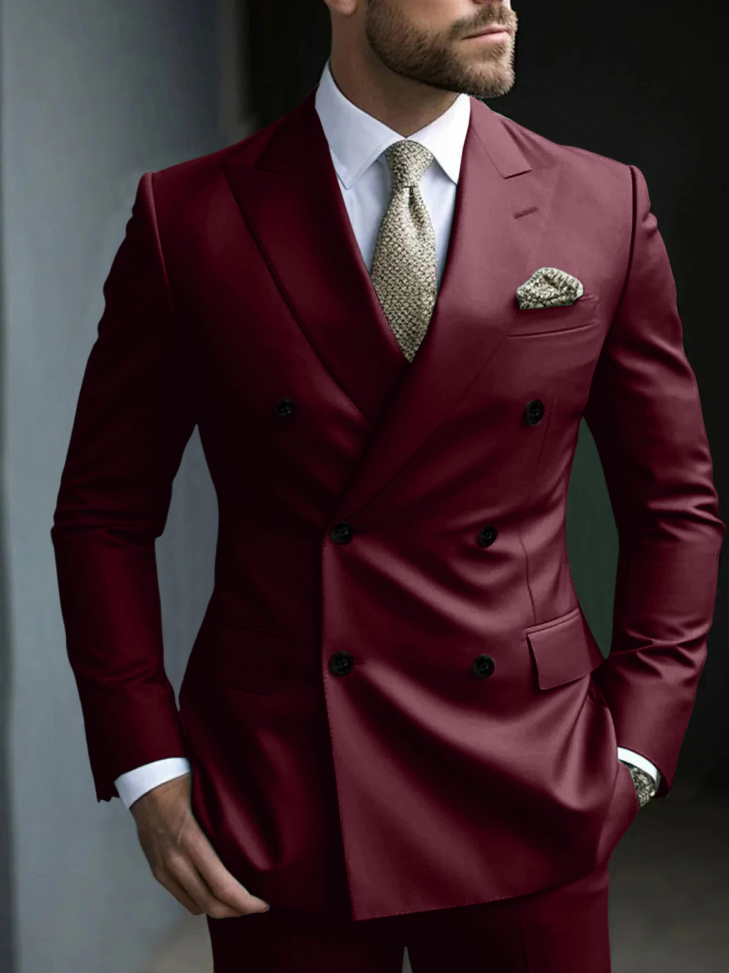 DOUBLE BREASTED SUIT FOR MEN