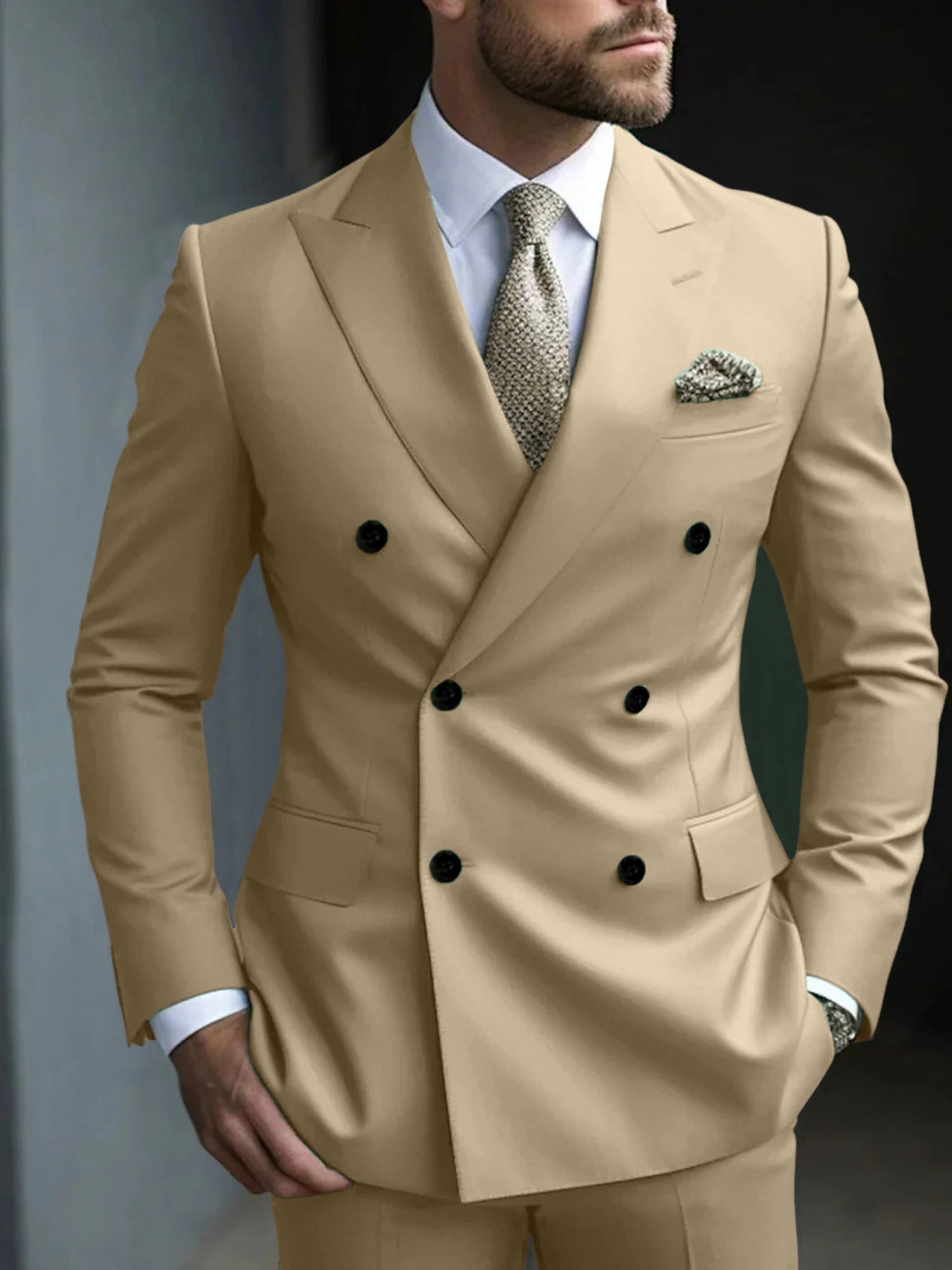 DOUBLE BREASTED SUIT FOR MEN