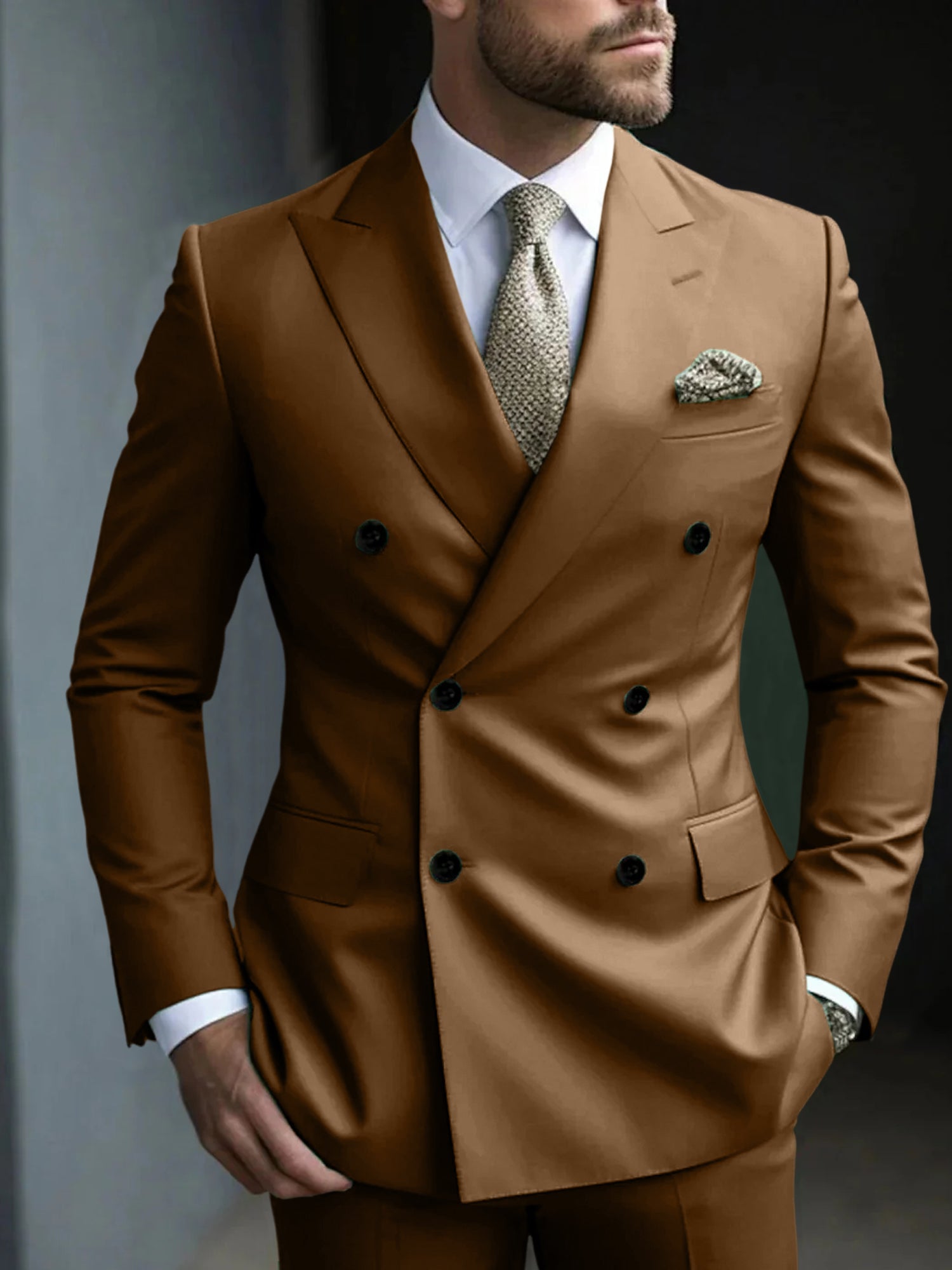 DOUBLE BREASTED SUIT FOR MEN