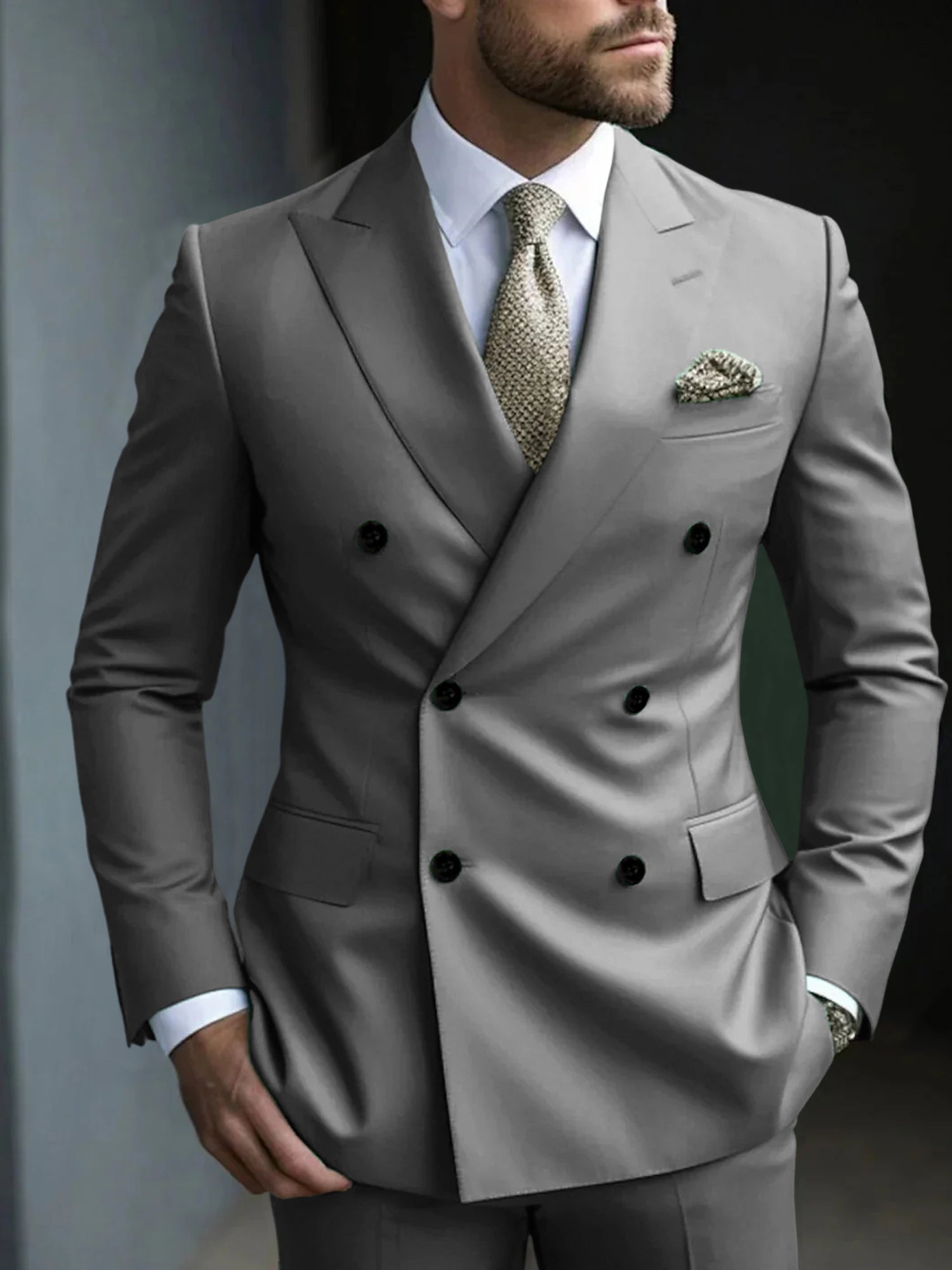 DOUBLE BREASTED SUIT FOR MEN
