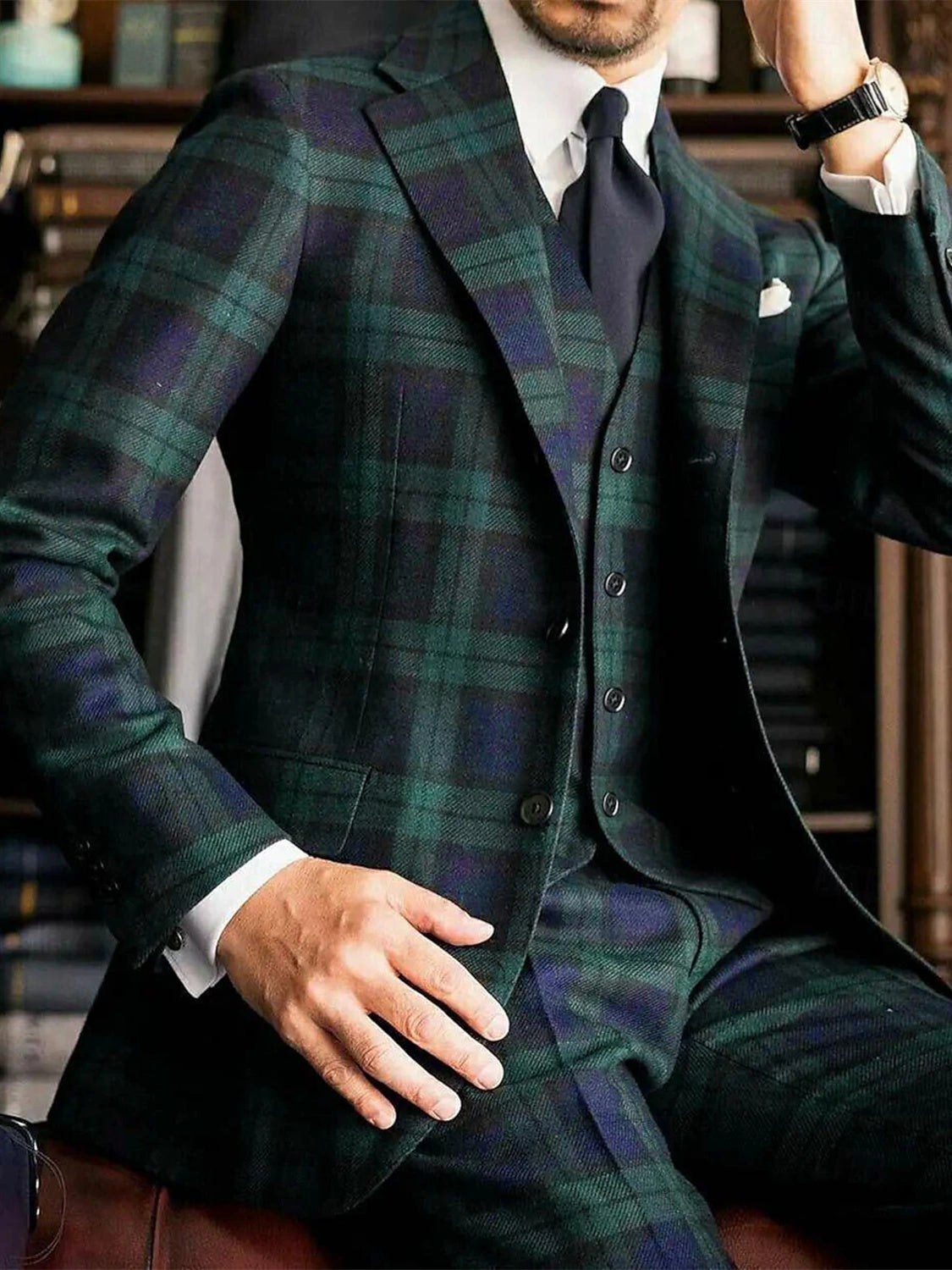 LINEN THREE PIECE SUIT FOR MEN
