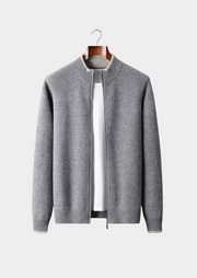 HARRISON OF CALIFORNIA | TWO-TONE ZIP CARDIGAN FOR MEN
