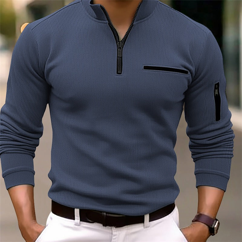 HARRISON OF CALIFORNIA | LONG SLEEVE SHIRT WITH ZIP