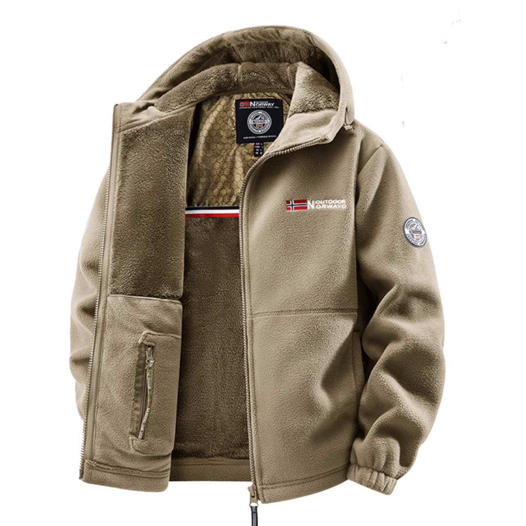 INSULATED FLEECE BOMBER JACKET FOR MEN