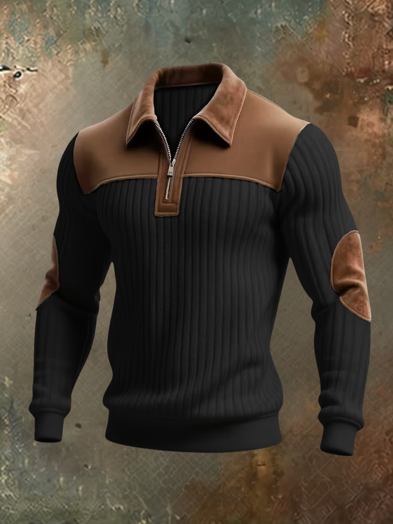 RIBBED KNIT SWEATER FOR MEN