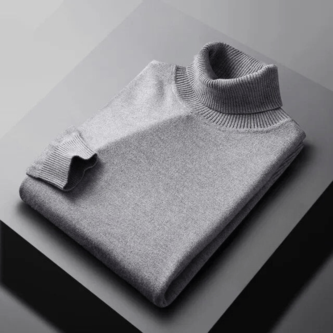 RIBBED TURTLENECK SWEATER FOR MEN