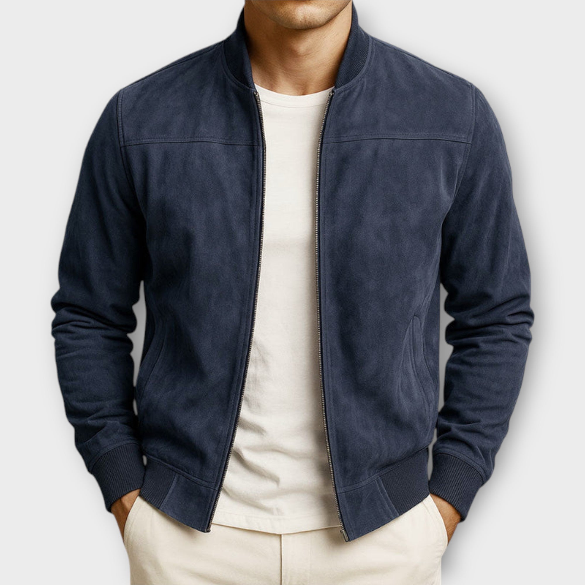 HARRISON OF CALIFORNIA | MENS SUEDE BOMBER JACKET