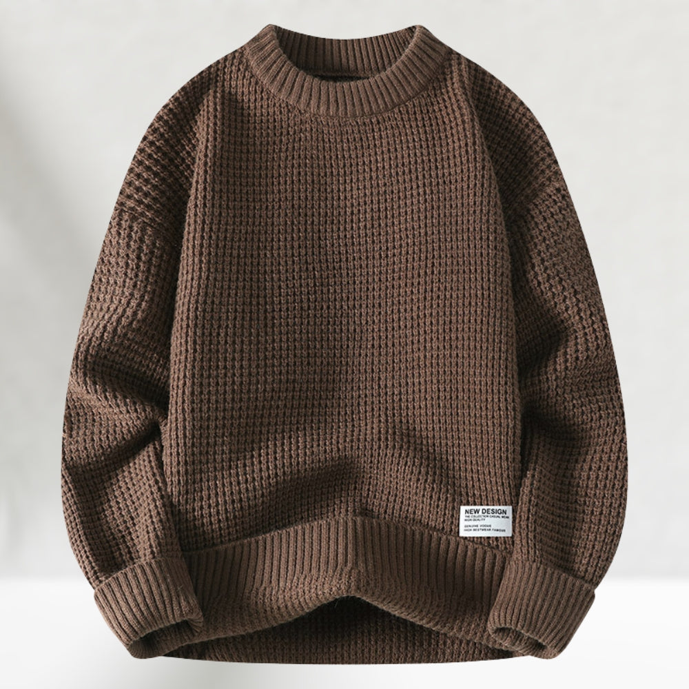 HONEYCOMB KNIT CREW NECK SWEATER FOR MEN (VIP)