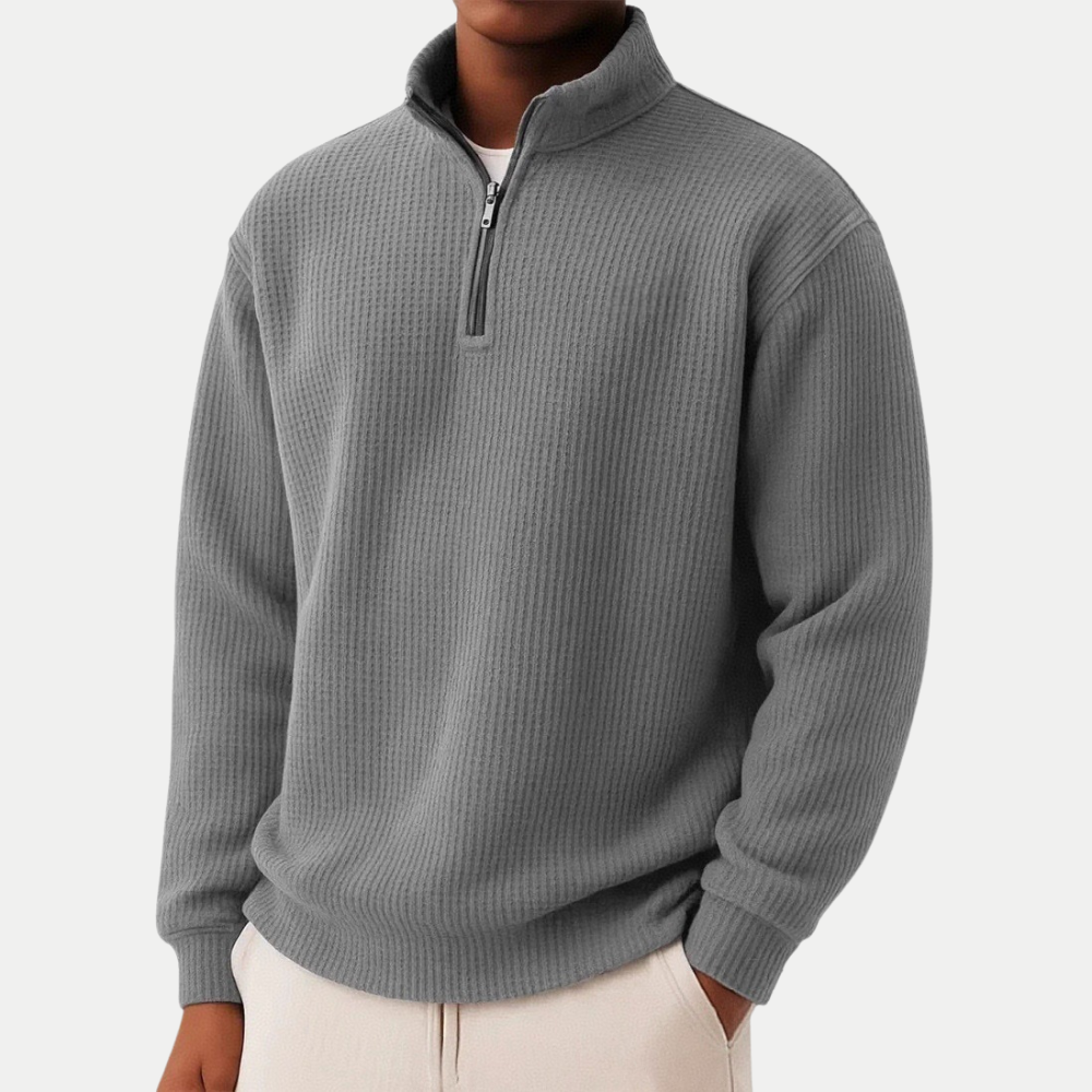 KNIT HALF ZIP SWEATER FOR MEN