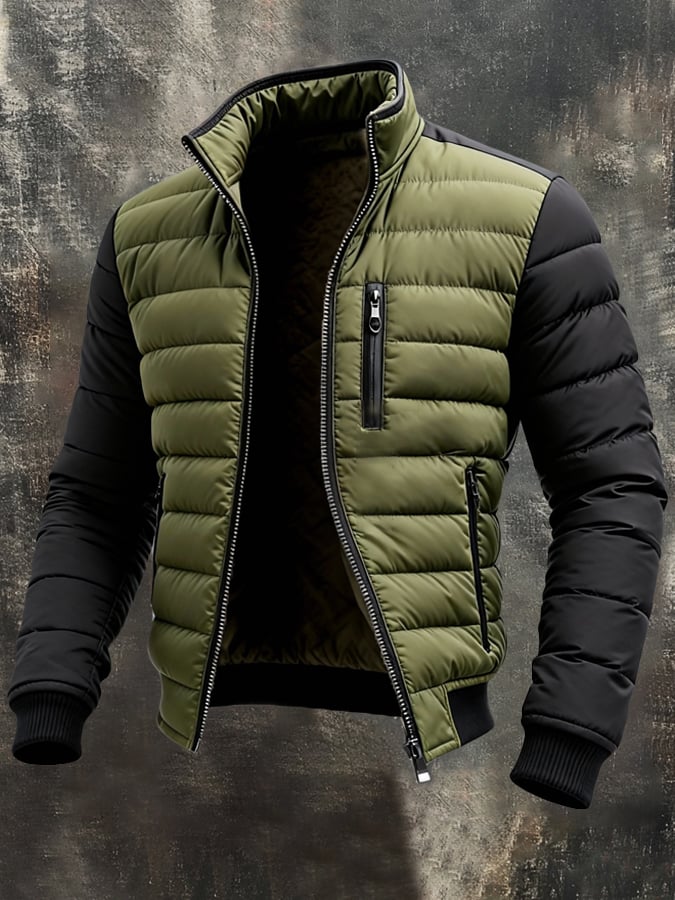 QUILTED ZIP JACKET FOR MEN