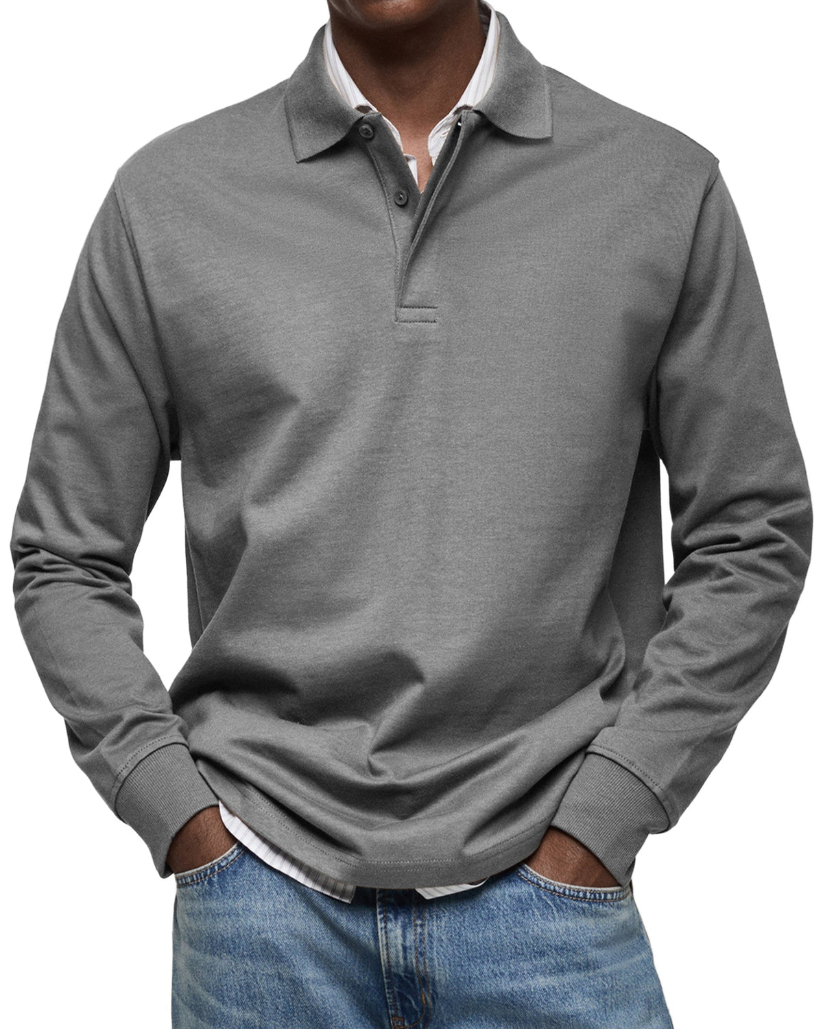 CLASSIC LONG SLEEVE POLO FOR MEN